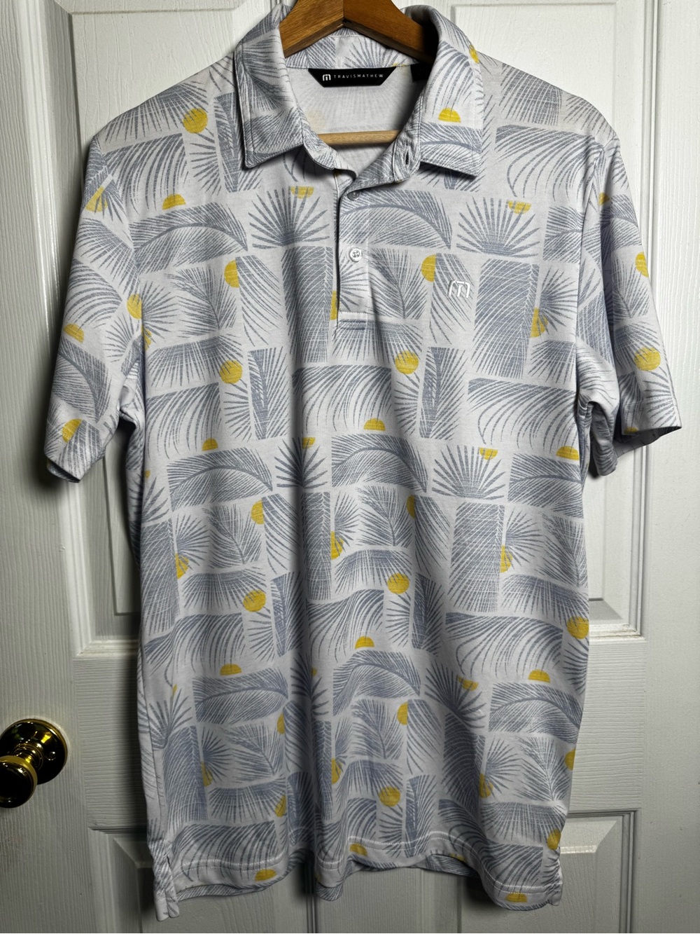 Travis Mathew Tropical Print Golf Polo Shirt Men’s Medium
